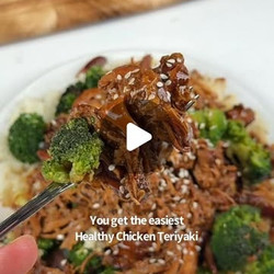 Healthy Slow Cooker Honey Chicken Teriyaki Dinner