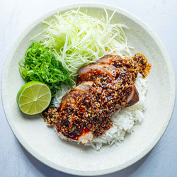 High-protein Sesame Pork Rice Bowl