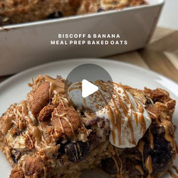 Biscoff &amp; Banana Meal Prep Baked Oats