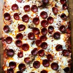 Homemade Sicilian-style Pizza