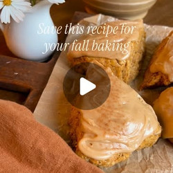 Pumpkin Scones With Maple Frosting