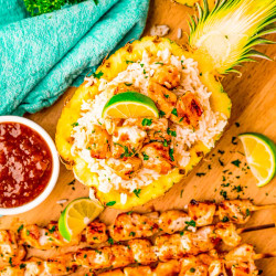 Pineapple Teriyaki Chicken Skewers