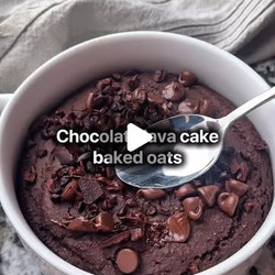 Chocolate Lava Cake Baked Oats