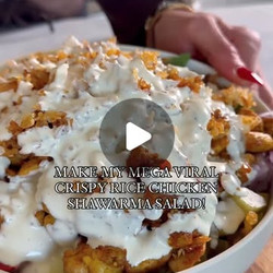 Chicken Shawarma Crispy Rice Salad