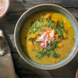 Butternut Squash Stew With Red Lentils