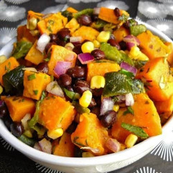 Roasted Poblano And Sweet Potato Salad