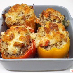 Ground Pork Stuffed Peppers