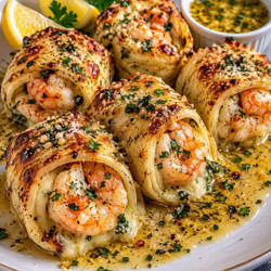 Baked Garlic Parmesan Shrimp Tortilla Roll-ups