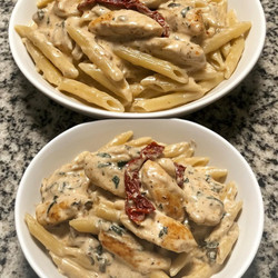 Creamy Basil Chicken and Sun-Dried Tomato Penne