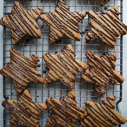 Espresso Sugar Cookies With Chocolate Drizzle