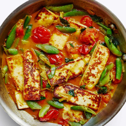 Paneer With Burst Cherry Tomato Sauce