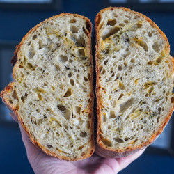 Italian Herbs And Cheese Artisan Sourdough Bread