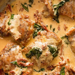 Chicken With Creamy Sun Dried Tomato Sauce