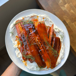 Spicy Glazed Carrots &amp; Parsnips vego sides