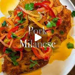 Butterflied Pork Milanese With Cherry Peppers