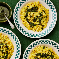 Mac And ‘cheese’ With Garlic And Parsley Oil