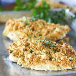 Baked Parmesan Dijon Crusted Chicken