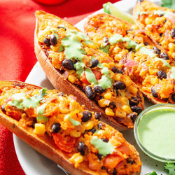 Stuffed Sweet Potatoes With Black Beans
