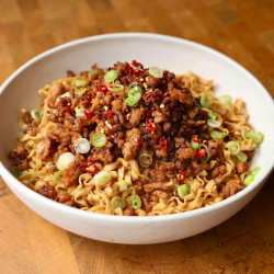 Crispy Black Truffle Pork Noodles
