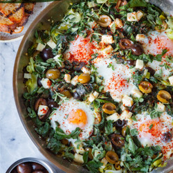 Green Shakshuka With California Ripe Olives
