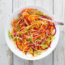 Rainbow Ribbon Veggie Salad