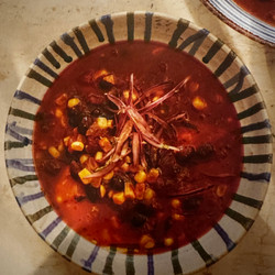 Black Bean, Corn and Tomato Soup
