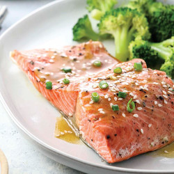 Instant Pot Salmon With Broccoli &amp; Soy-ginger Dressing
