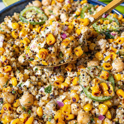 Street Corn Salad Bowl (with Greek Yogurt And Chickpeas)