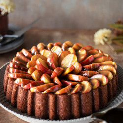 Bourbon Caramel Apple Cake