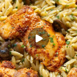 Garlic Butter Chicken Orzo