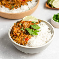 Vegan Eggplant Lentil Curry