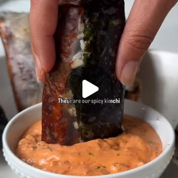 Spicy Kimchi Tofu Rice Paper Rolls
