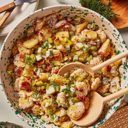 Smashed Tater Tot Salad With Creamy Dill Pickle Dressing