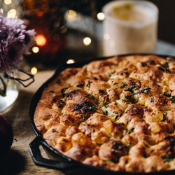 No-knead Focaccia - Parāoa Pokapoka Kore-poke