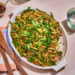 Chicken Noodle Salad With Spicy Peanut Sauce