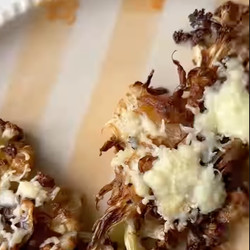 French Onion Cauliflower "Steaks"