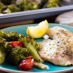 Roasted Tilapia And Broccoli Sheet Pan Dinner