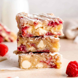 Raspberry And White Chocolate Blondies