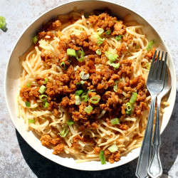 Sesame Noodles With Lemongrass Tempeh Crumbles
