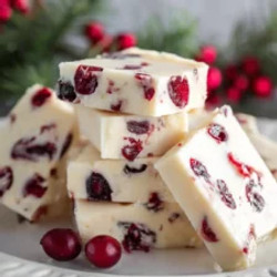 White Chocolate Cranberry Fudge