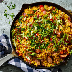 Dirty Rice With Smoky Grilled Sausage From Derrick Worthey