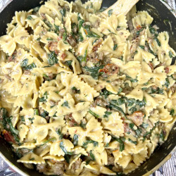 Creamy Pasta With Italian Sausage, Sun-dried Tomatoes And Spinach