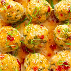 Easy Thai Baked Chicken Meatballs