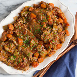 Jewish-style Braised Brisket With Onions And Carrots