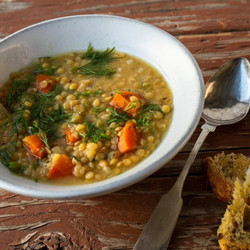 Sunrise Lentil Stew With Lemon And Dill