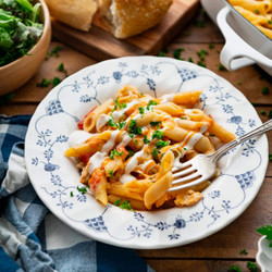 Dump-and-bake Buffalo Chicken Pasta