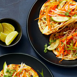 Chicken Banh Mi Smash Tacos
