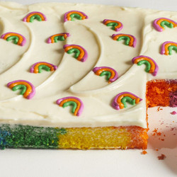 Rainbow Sheet Cake