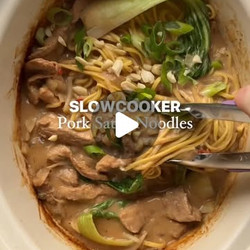 Slowcooker Pork Satay Noodles