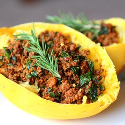 Smoky Bison Stuffed Spaghetti Squash (paleo + Low Carb)
